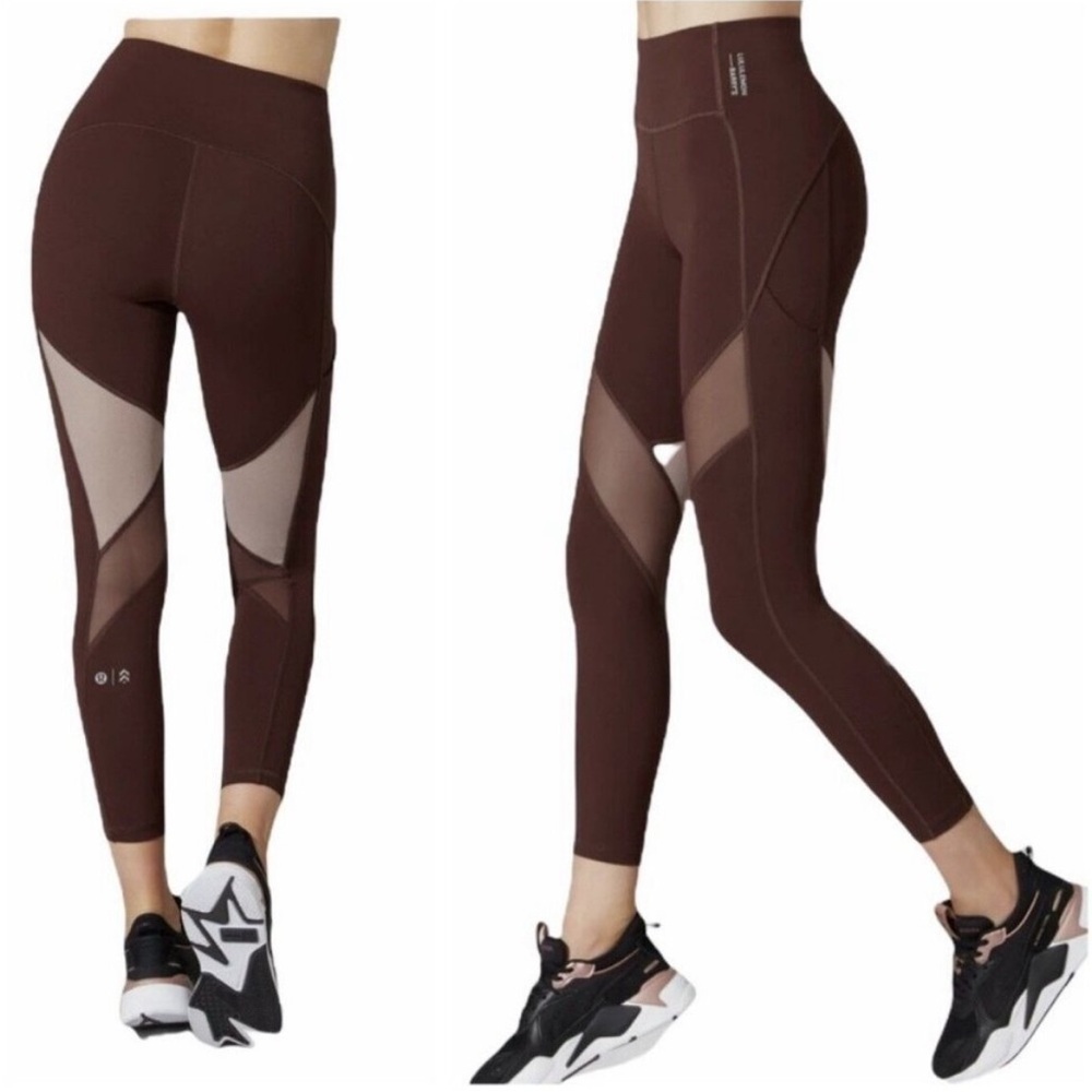 3/$30 ☀️ Lululemon x Barry's Stronger As One Tight 25" Leggings Midnight Maroon